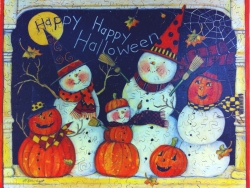 073 Wingert - Halloween Snowmen